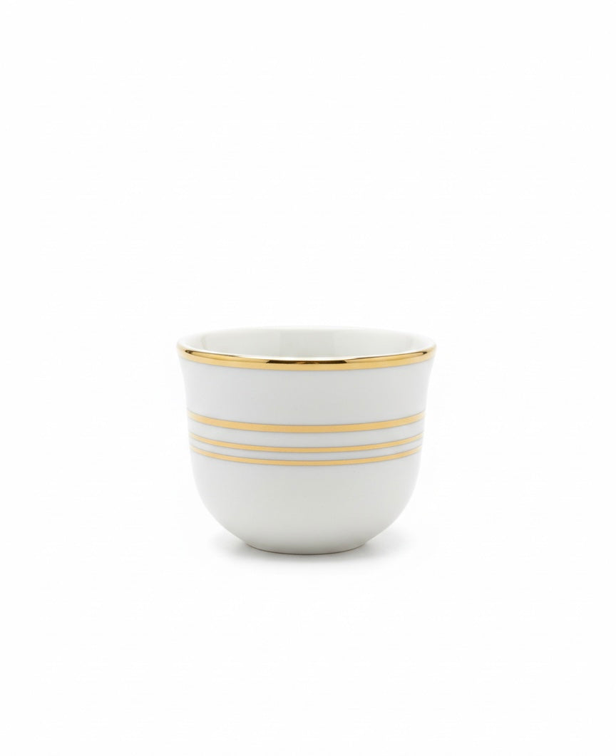 Gold Rim Ceramic Coffee Cup (12 Pieces)