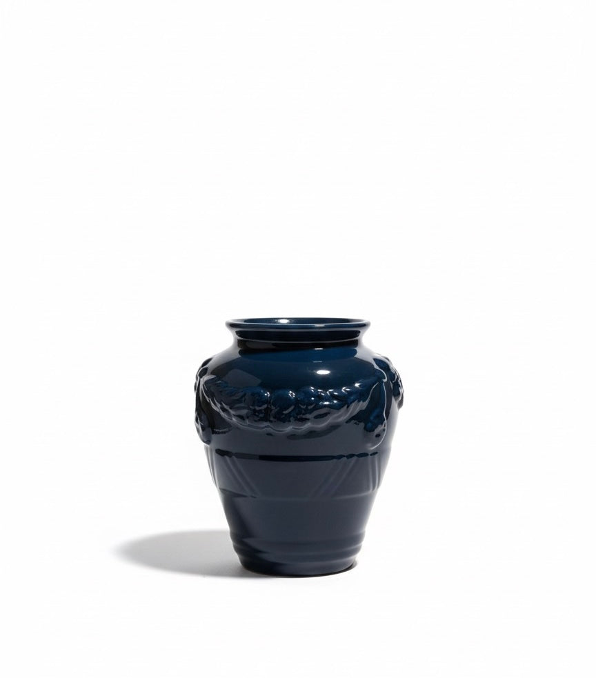 Navy Blue Ceramic Vase