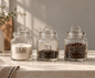 Classic Glass Storage Jar Set – Set of 3