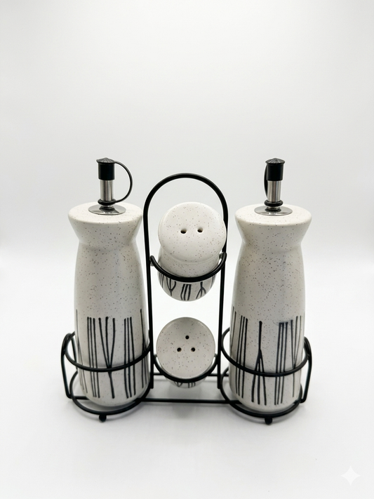 Tabletop Condiment Set BW