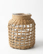 Coastal Weave Glass Lantern