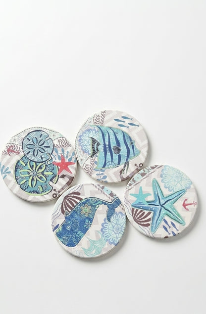 Coastal Coasters Set (4 Pieces)