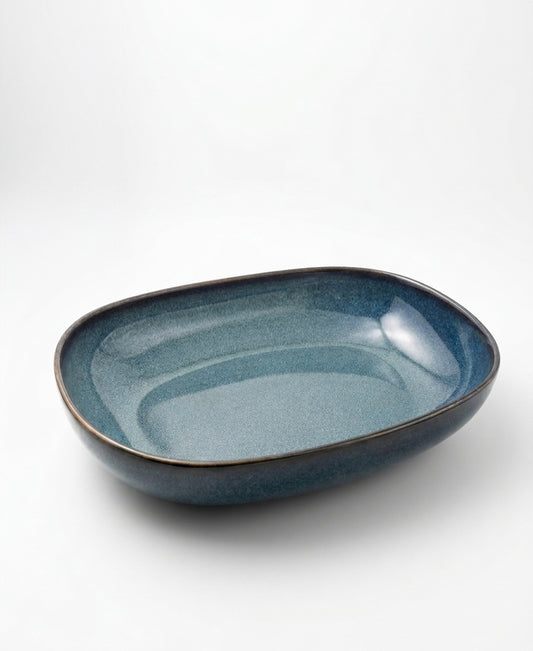 Blue Deep Oval Bowl