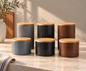 Ribbed Ceramic Canister Set – Set of 6