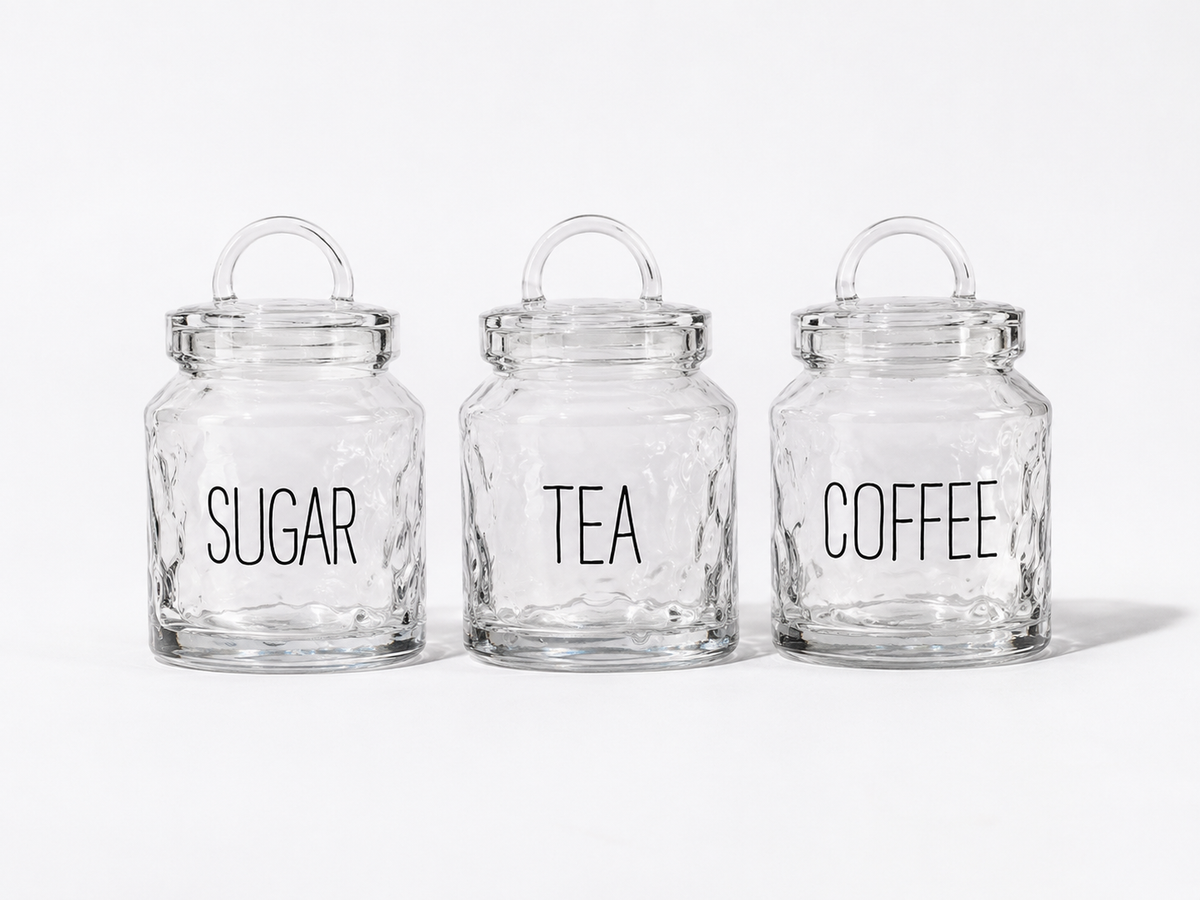 Classic Glass Storage Jar Set – Set of 3