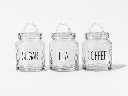 Classic Glass Storage Jar Set – Set of 3
