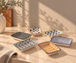Petite Bites Ceramic Rectangular Bowl Set – Set of 6