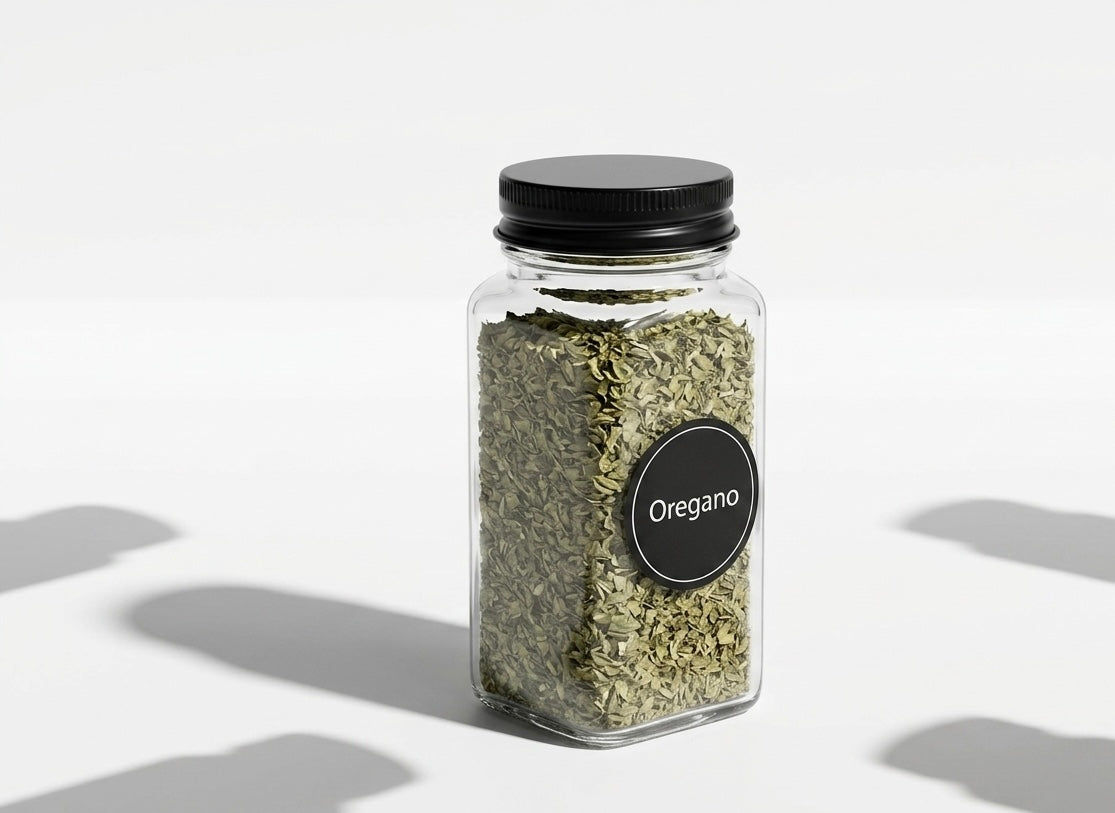18-Piece Drawer Spice Jar Set with Metal Rack