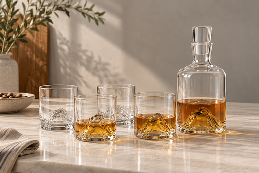 Summit Glass Decanter & Tumbler Set – 5 Pieces