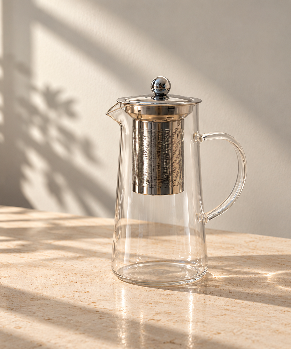 Classic Glass Teapot with Stainless Steel Infuser – 710 ml