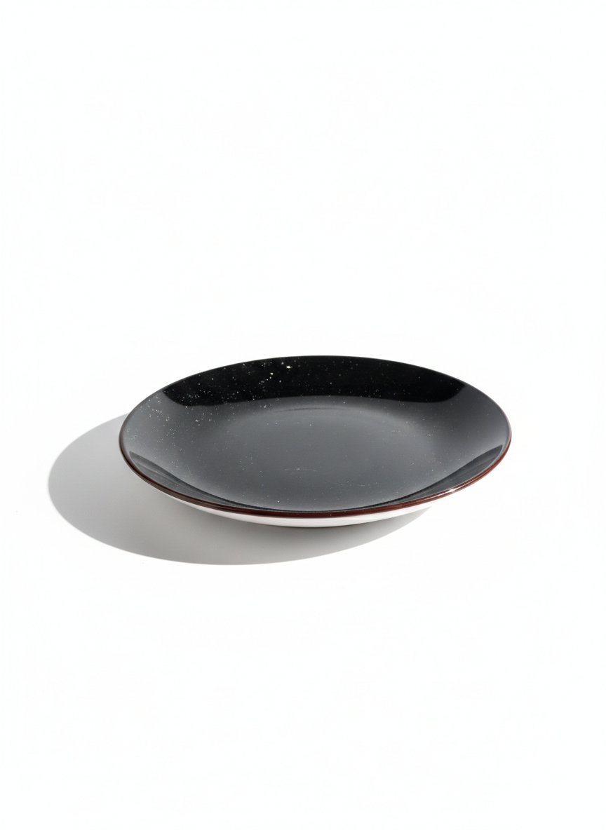 Black Speckled Ceramic Plates
