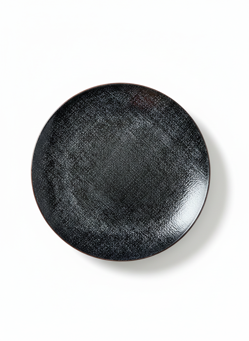 Black Speckled Ceramic Plates