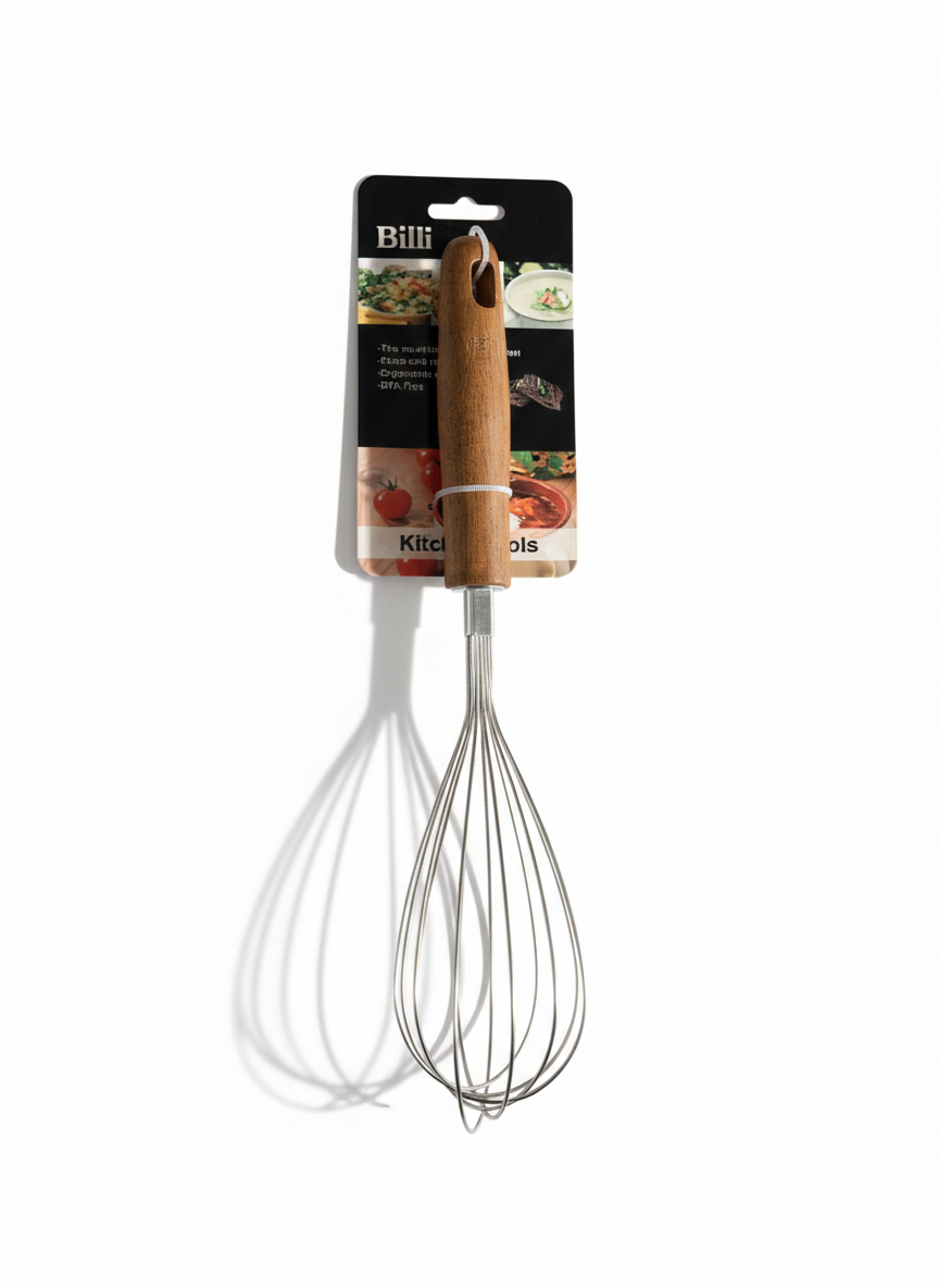 Stainless Steel Whisk with Wooden Handle