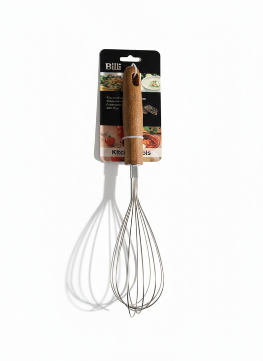 Stainless Steel Whisk with Wooden Handle