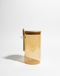 Amber Glass Storage Jar with Spoon