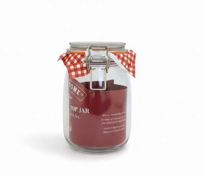 Round Clip-Top Glass Jar – 1 L