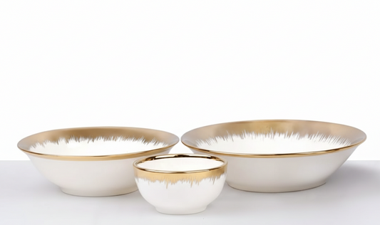 Gold Rim Ceramic Bowl
