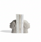 Sculpted White Head Bookends