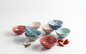 Patterned Stoneware Bowls (6 Pieces)