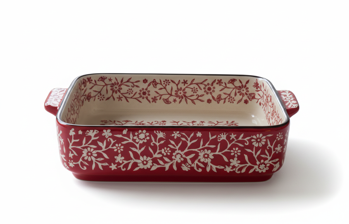 Scarlet Bloom Small Casserole