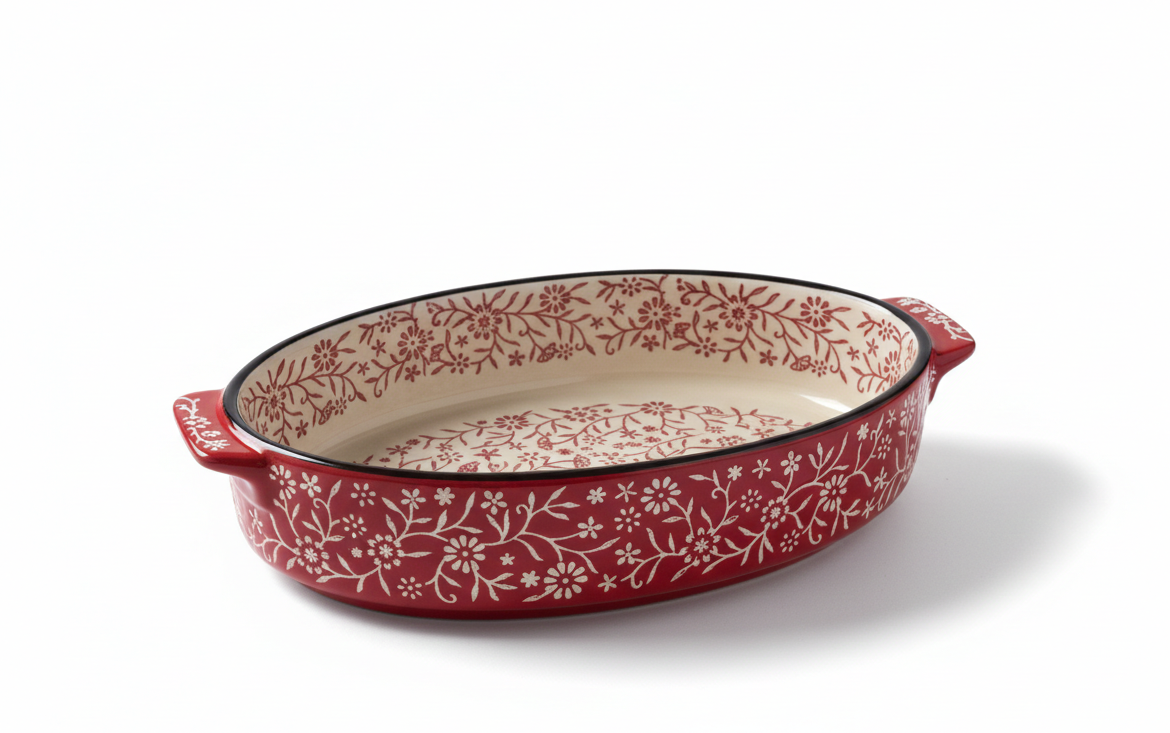 Scarlet Bloom Small Casserole
