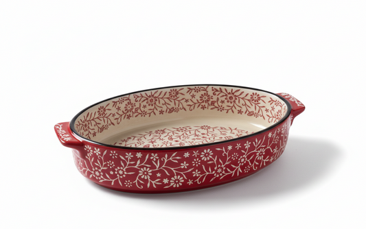 Scarlet Bloom Small Casserole