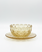 Glass Bowl and Saucer (6 Pieces)