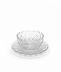 Glass Bowl and Saucer (6 Pieces)