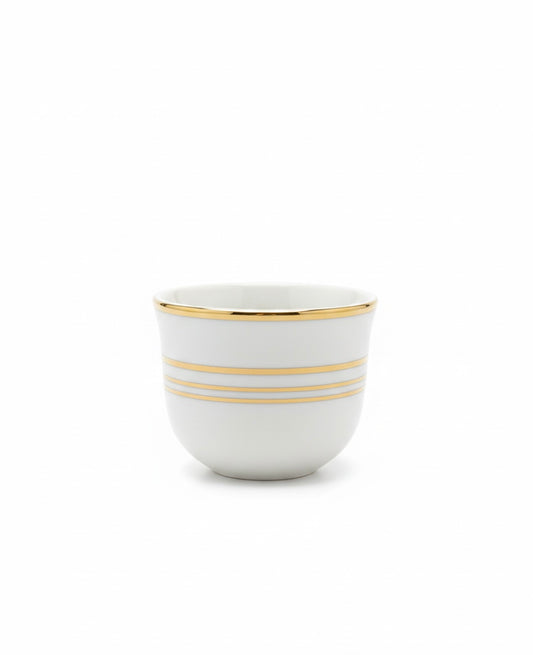 Gold Rim Ceramic Coffee Cup (12 Pieces)