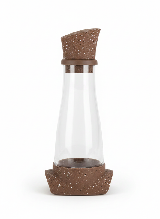 Stone-Finish Glass Oil Dispenser