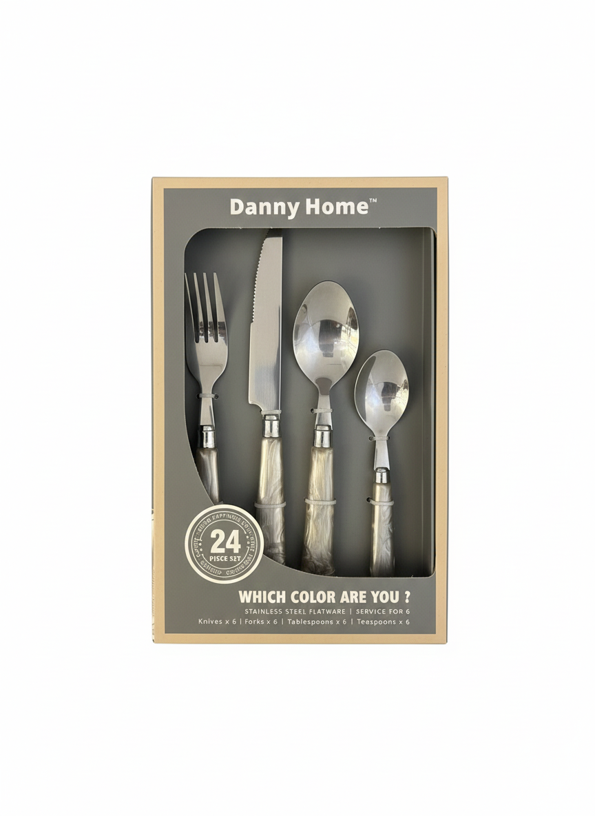 24-Piece Stainless Steel Cutlery Set