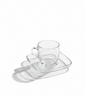 Glass Coffee Cup & Saucer (6 Pieces)