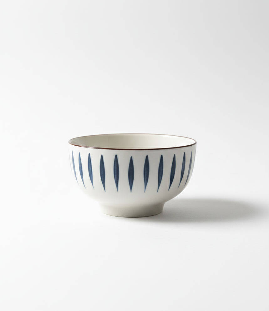 Blue Stripe Ceramic Bowl