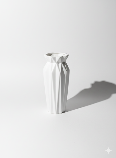 Ceramic Faceted Vase