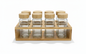 Bamboo Spice Jar Set with Wooden Stand