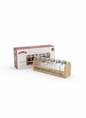 Glass Spice Jar Set with Wooden Stand
