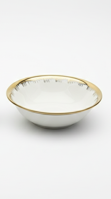 Gold Rim Ceramic Bowl