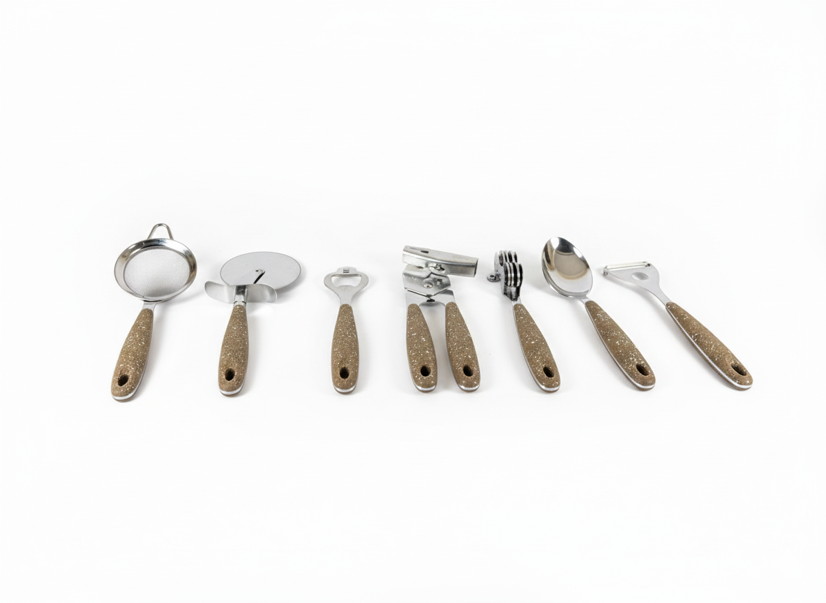 Kitchen Utensil Set with Metal Holder