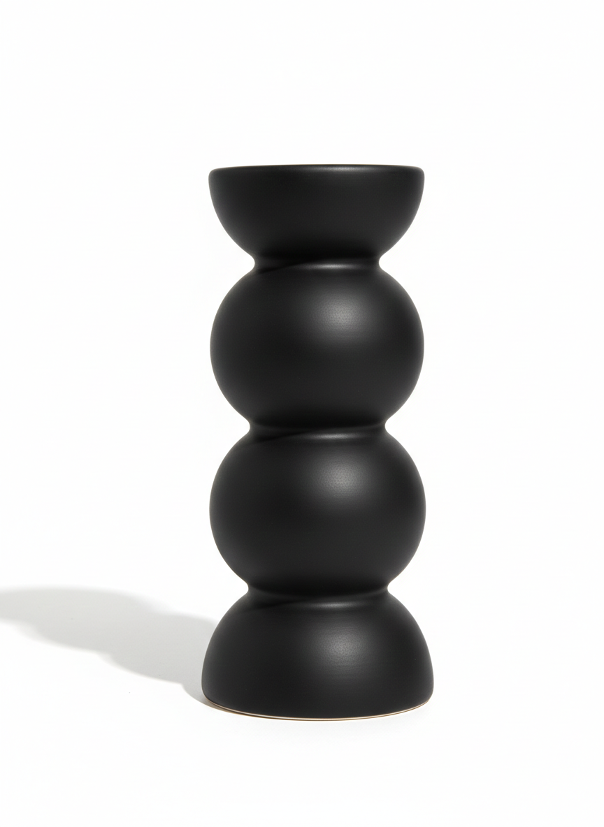 Sculptural Glass Candle Holder