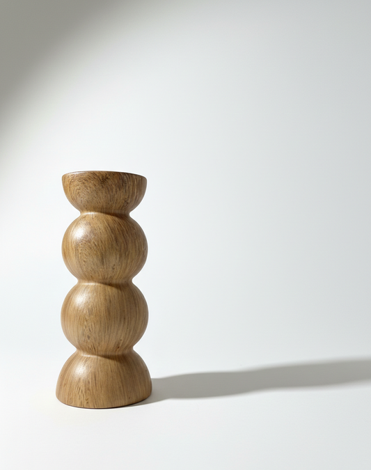 Sculptural Glass Candle Holder